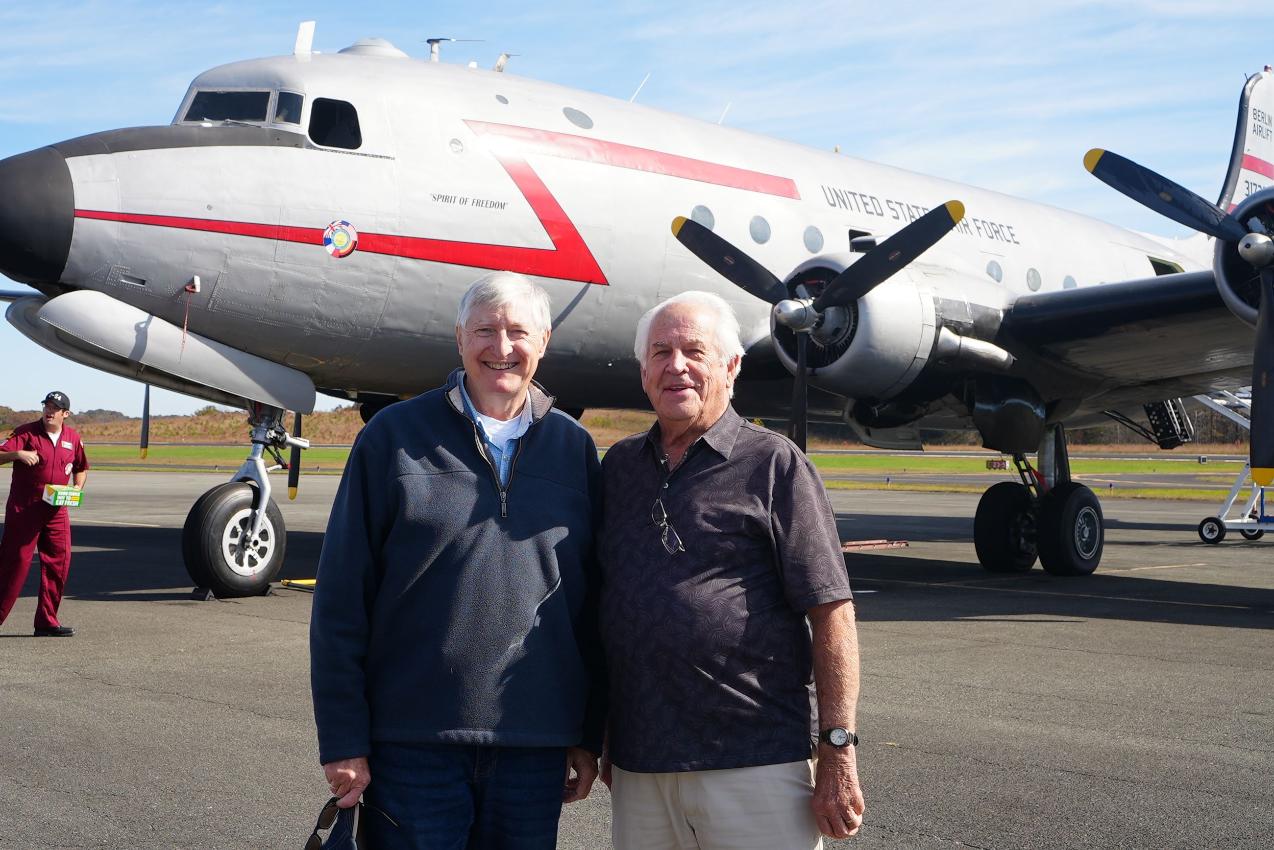 Senator Ted Alexander and Airport Authority Board Chair Milton Sigmon