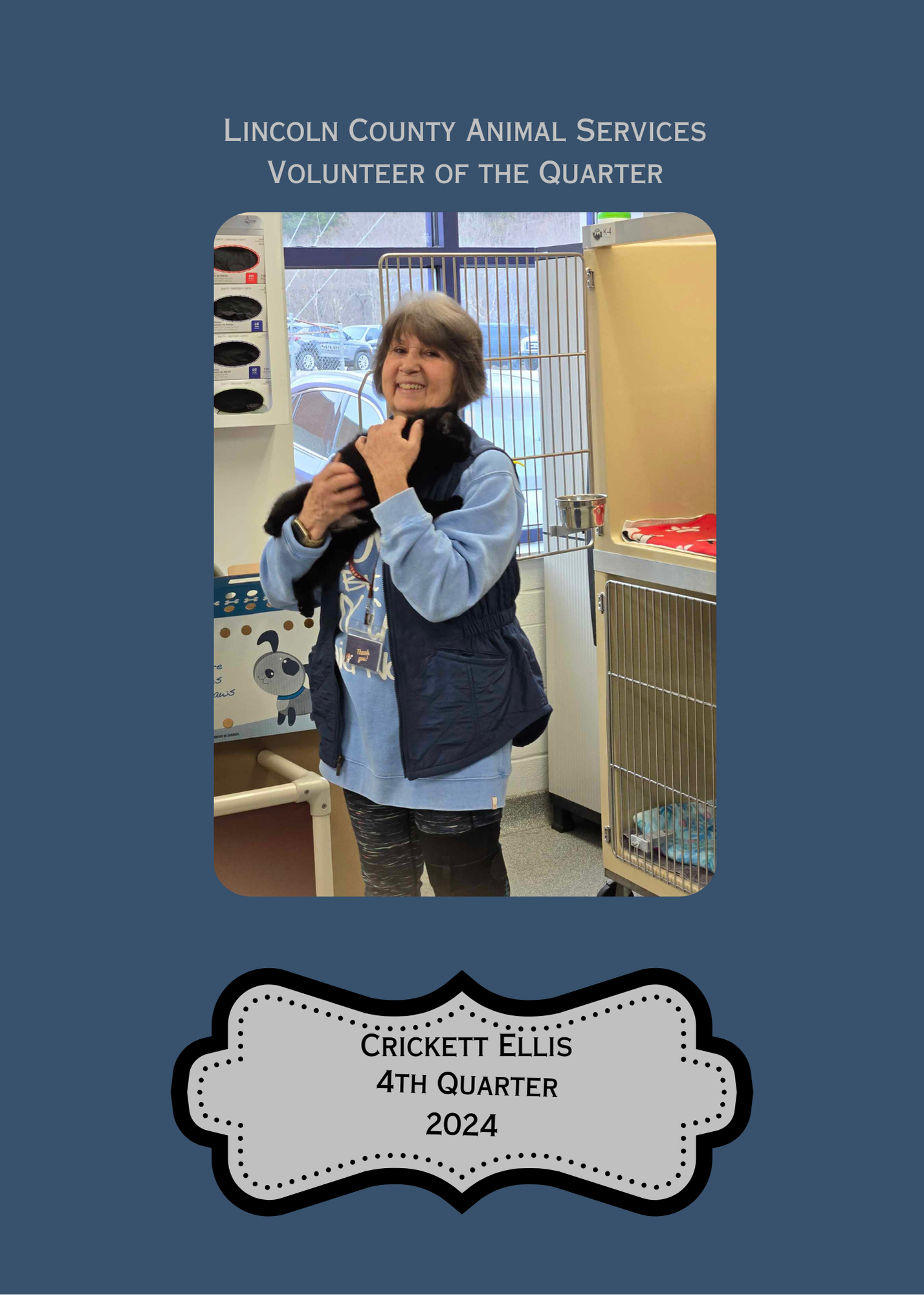 Cricket Ellis - Volunteer of the Quarter